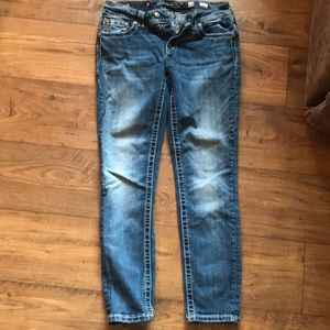 Miss me rhinestone stretch skinny